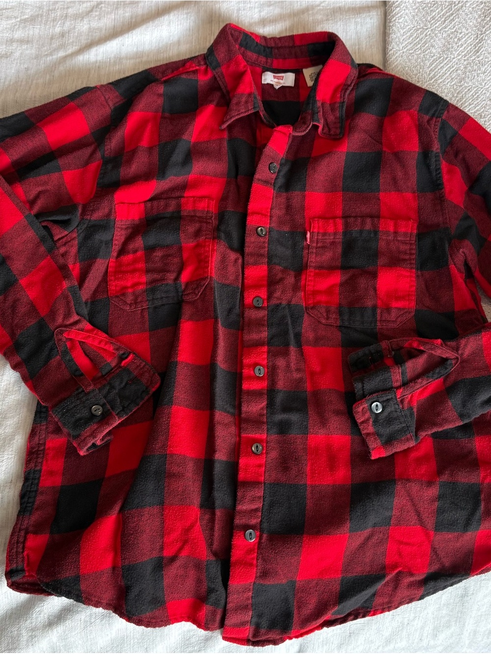 Levi's Red & Black Buffalo Plaid Button-Down Shirt